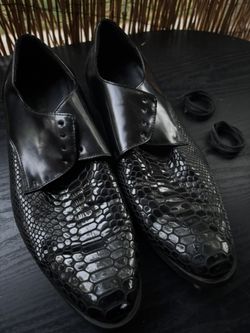 Versace Crocodile Lace Up Shoes