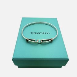 Tiffany & Co. Silver Bangle 14kt Gold Trim