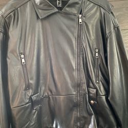 FOREVER 21 FEMALE M LEATHER JACKET 