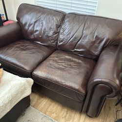 Free Leather loveseat- Pickup Only