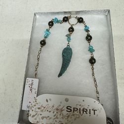 Beautiful Turquoise Angel Wing Necklace, Brand New