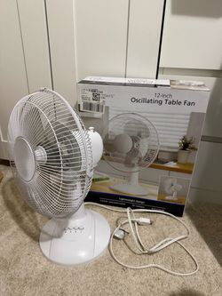 Mainstays 12-Inch Oscillating Table Fan
