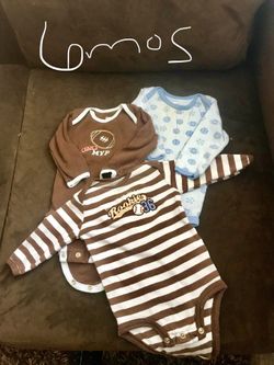 3 6 month long sleeve onesies