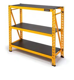 DEWALT Yellow 3-Tier Steel Garage Storage Shelving Unit (50 in. W x 48 in. H x 18 in. D