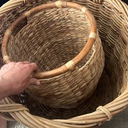 Two sturdy and Beautiful wicker Baskets. MAKE AN OFFER! 