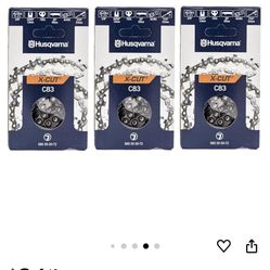 Husqvarna 585550072 20" Chainsaw Chain X-Cut 3/8" .050" 72 DL 3 Pack