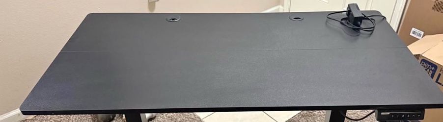 FLEXISPOT 55"x27” Electric Standing Desk, Black One-Piece Desktop, 1" Thick