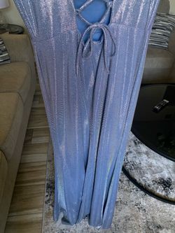 Denim blue long dress