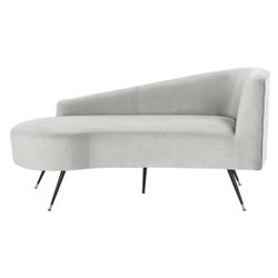 Safavieh Evangeline Parisian Settee Chaise Sofa - Grey