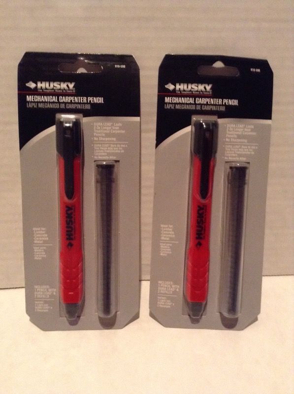 2 New Husky Mechanical Carpenter Pencils