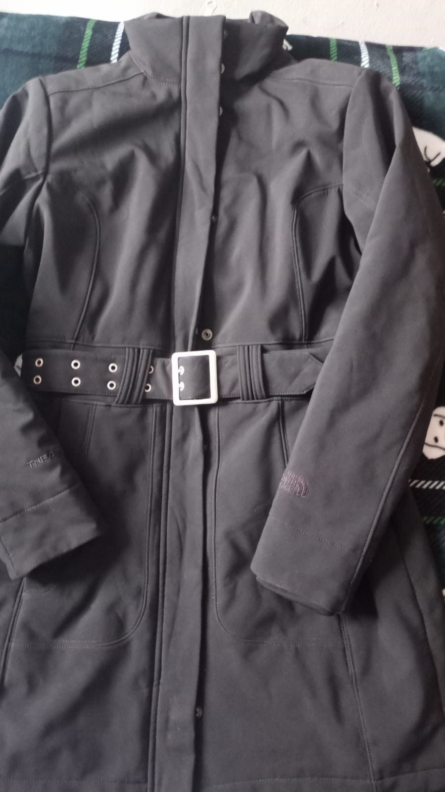 Womens Long Black Belted Coat