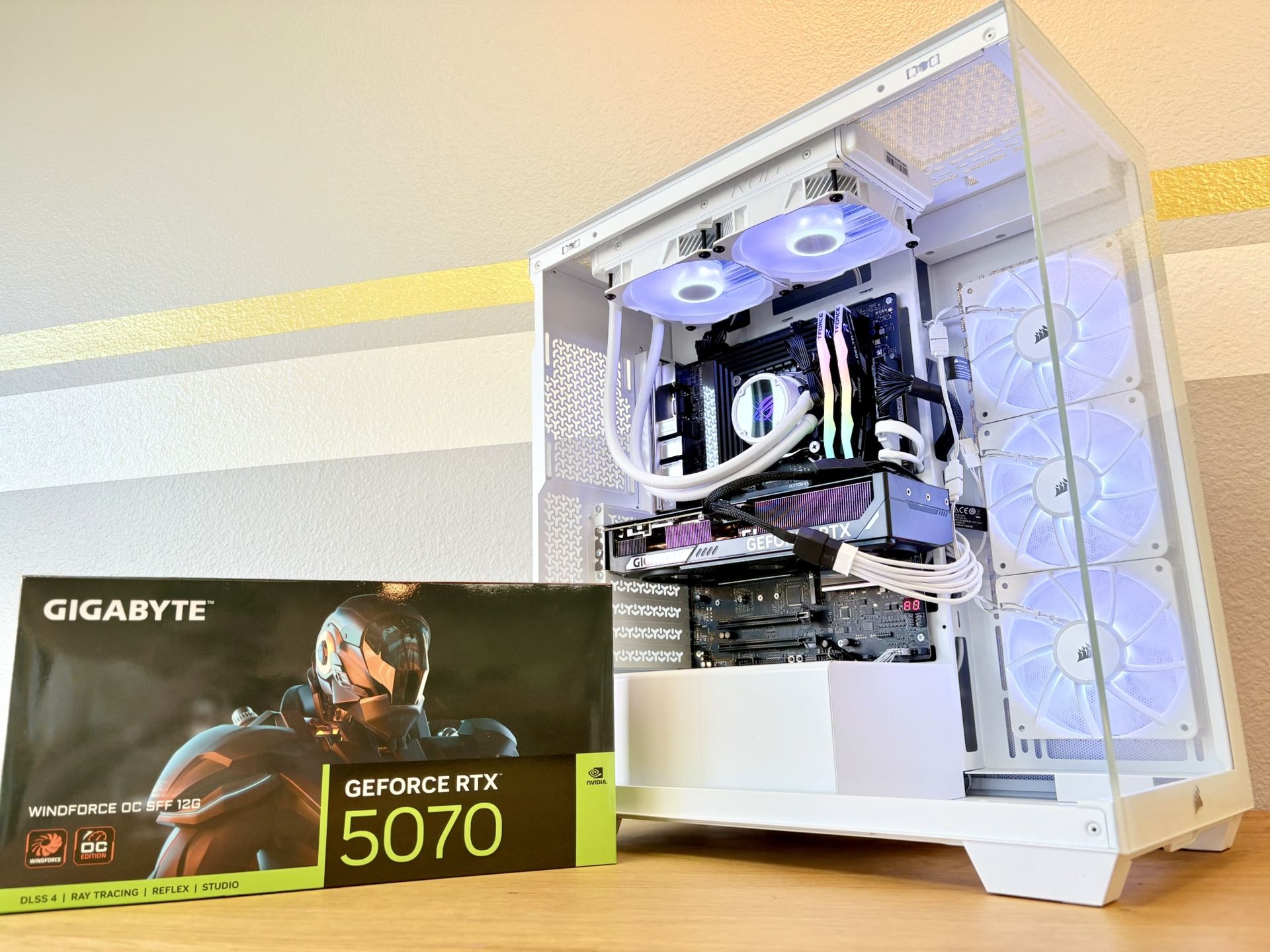 Gaming PC Custom Built by AREA-51✅🕹Full White RGB Set,Intel i7/32GB RAM/2TB🖥1 Yr Wrnty‼️ RTX 5070 GPU💥 $0 Down Finance Available