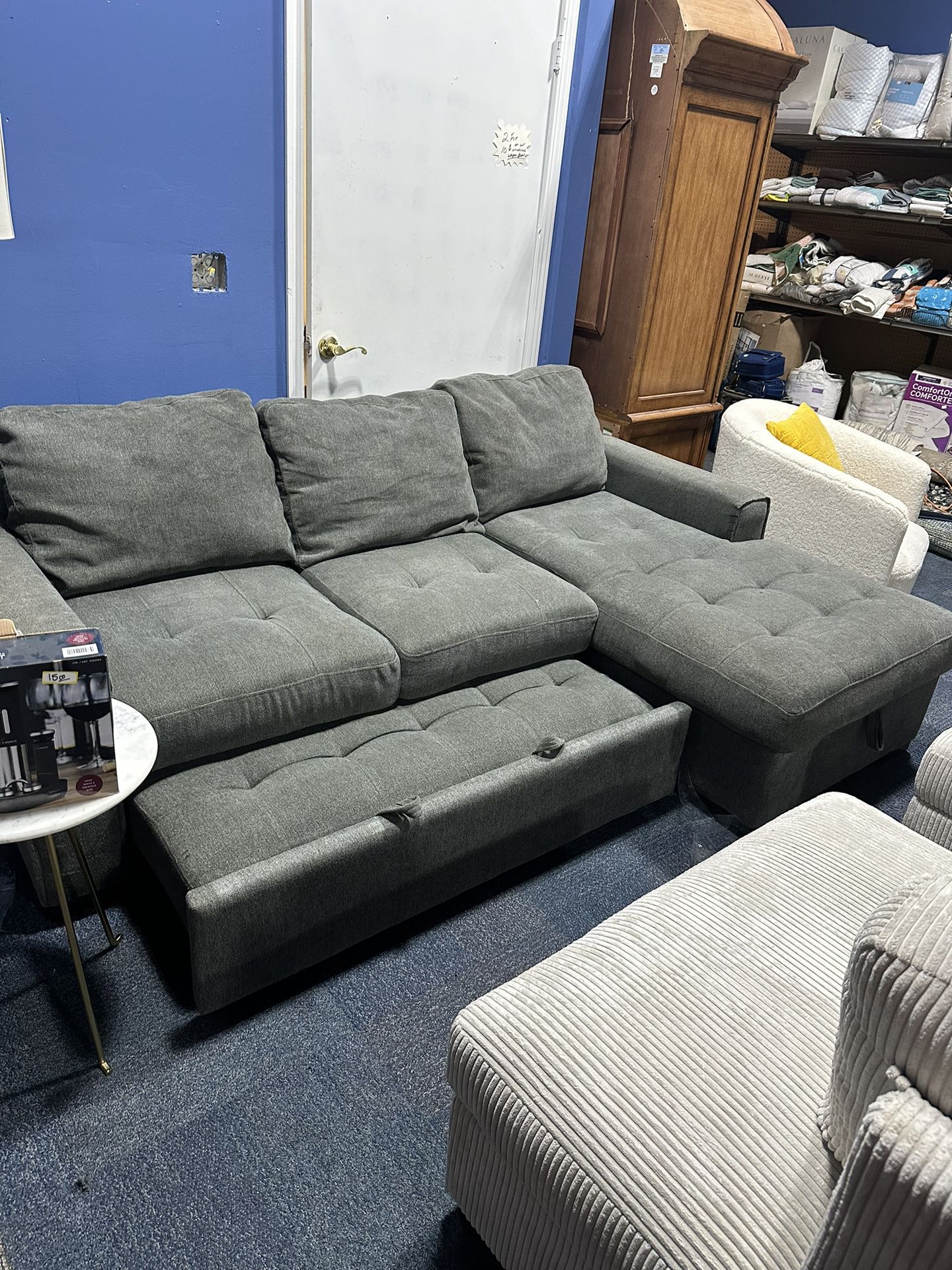 Sofa Bed With Chaise And Storage 
