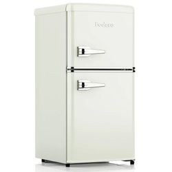3.2 Cu.Ft Mini Refrigerator with 2 Doors, Retro Mini Fridge with Freezer - New In Box