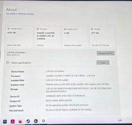 Acer Nitro 5 AN515-54 Gaming Laptop - Intel i5-9300H, 8GB RAM, GTX 1650