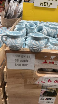 talavera shot glassess $6 each $48 doz/
