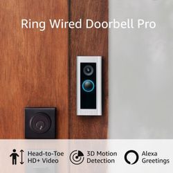 BRAND NEW - Ring Wired Doorbell Pro (Video Doorbell Pro 2) – Best-in-class with cutting-edge features