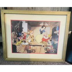 SNOW WHITE AND THE SEVEN DWARFS Exclusive Disney Commemorative Lithograph 1994