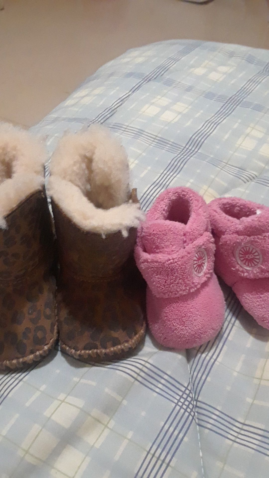 2 pair baby girl size 1 ugh boots