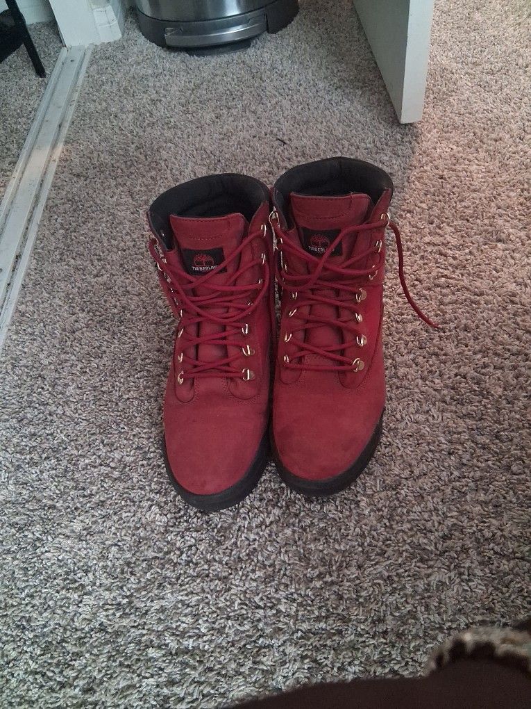 Premium Red Timberland Boots