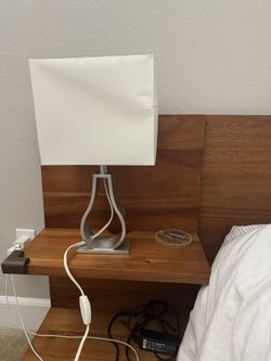 2 Bedside Lamps + 2 LED Bulbs