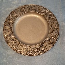 Longaberger 2001 Pewter Serving Plate Tray. Not Basket