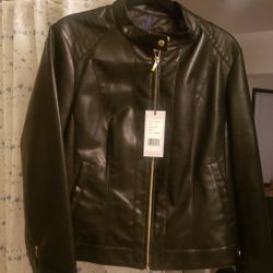 Cole Haan Pleather Jacket - NEW (XL)