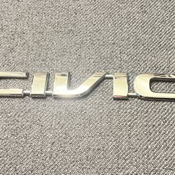 01-05 Honda Civic  Sedan Trunk Emblem Chrome Badge OEM *