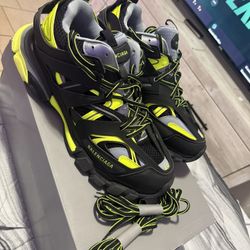 Balenciaga Tracks Black And Lime Yellow
