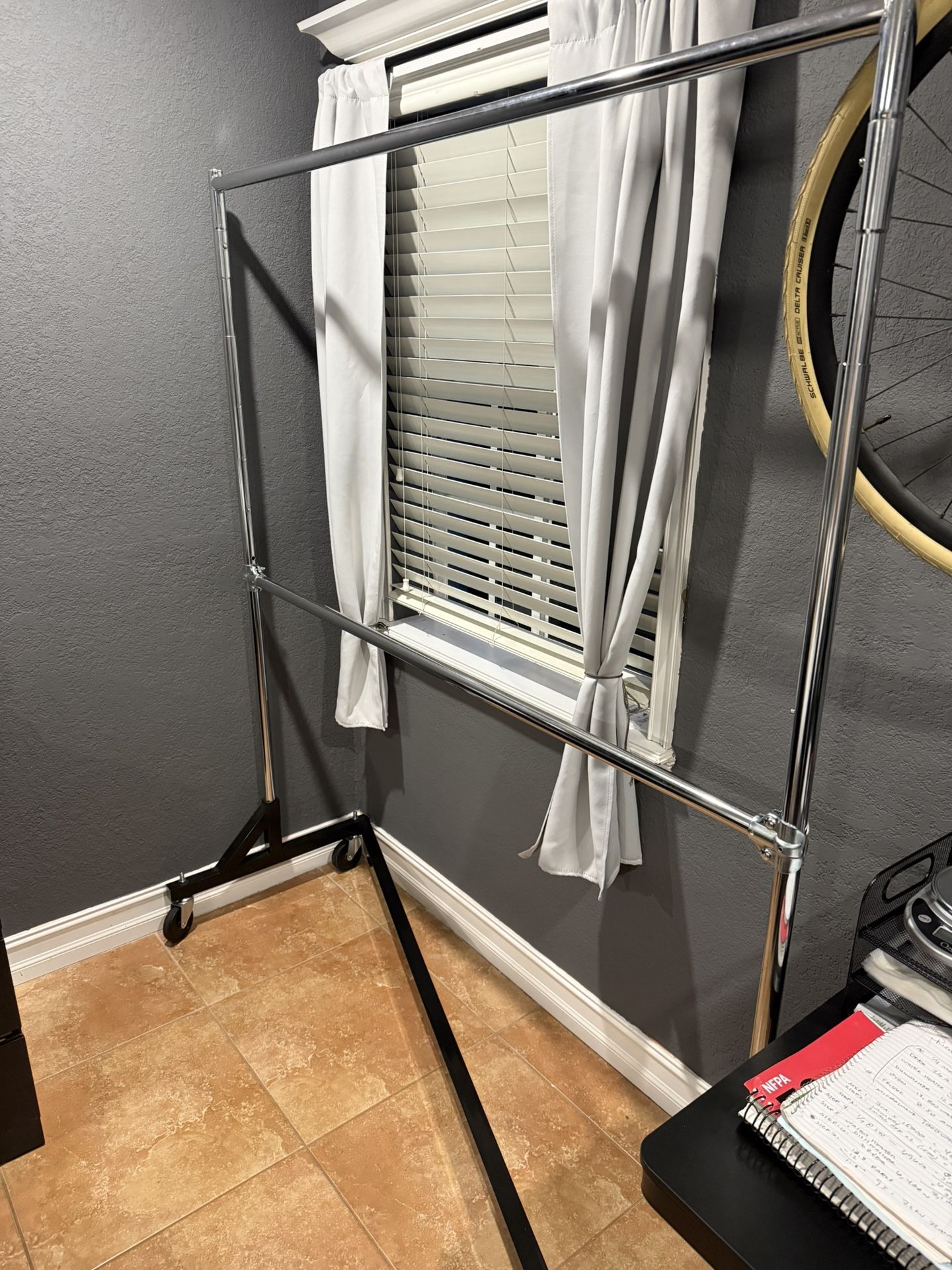 Industrial Two Bar Clothing Rack Z Rack
