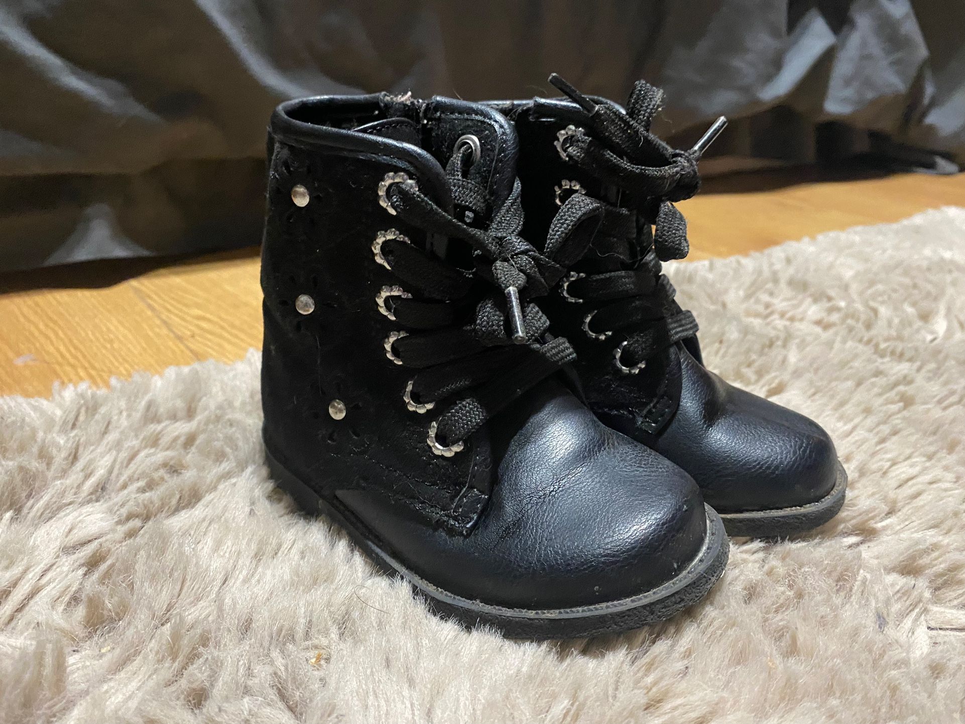 Baby Girl Combat Boots. 
