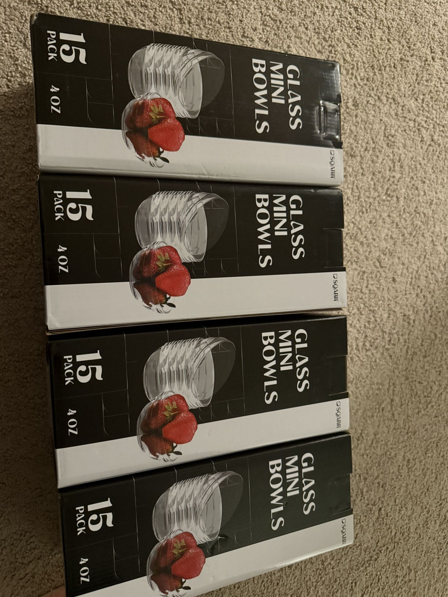 NEW Glass Mini Bowls – 15-Pack (4 oz) — $12 Each / 4 for $40