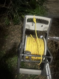 Water hose Reel With Over 200 Feet Of 1/5” Rope 