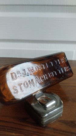 Brown Glass Bitters Bottle
