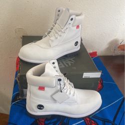 Timberland  Heritage 6 Inch Waterproof Boot   White Helcor 