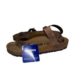 Birkenstock Yara All Leather Top & Insole Ankle Wrap Sandal NWT