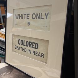 Sign From The era of segregation 