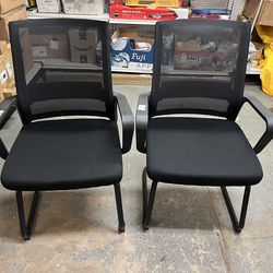 Damanpreet Mesh Back Conference Chair Office Meeting Room Chairs (Set of 2)