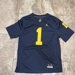 Michigan Wolverines x Jordan Men’s Blue #1 Football Jersey - Large