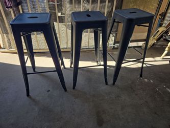 Stackable Metal Bar chairs excellent condition