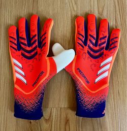🔥🔥Adidas Predator Pro Coral/White/Lucid Blue Goalkeeper Gloves - Size 11.5