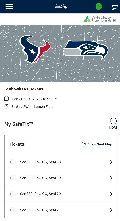 Hawks Vs Texans