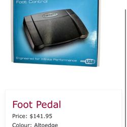 Executive Communication Systems Infinity 3 USB Foot Pedal Control with Computer Plug In, one unit