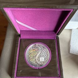 2013 1oz Year Of The Snake Yin And Yang Proof Silver Coin 