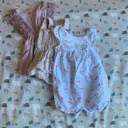 Baby Girls Clothes 12M 12 months Dresses Cute Summer Used Clean Bundle Lot