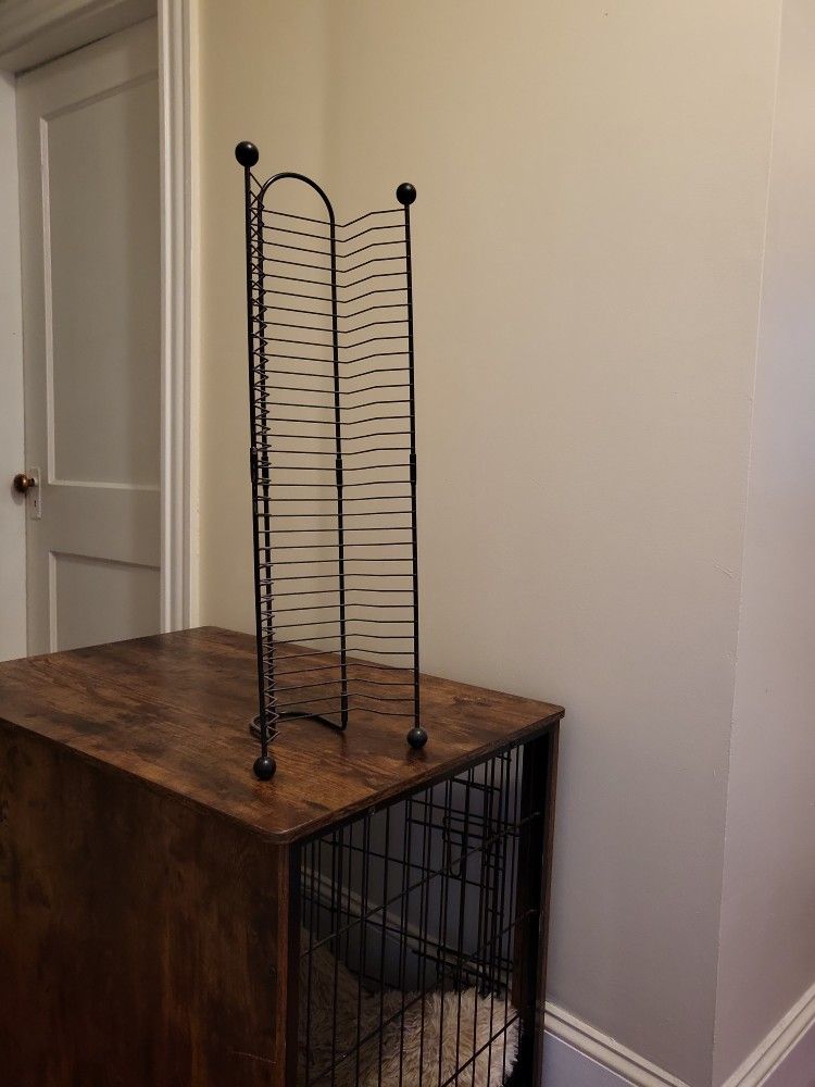 Black Metal CD/DVD Storage Rack