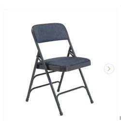 Blue Padded Metal Folding Chairs