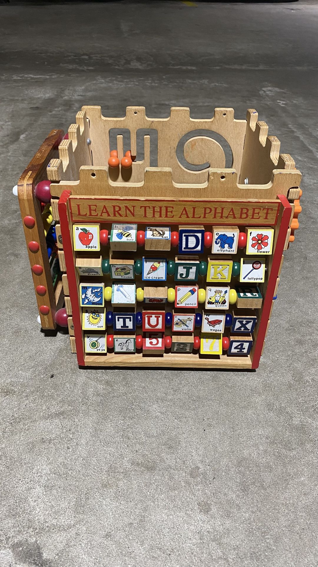 Wooden Activity Cube