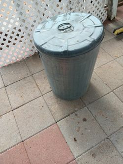Metal Trash Can