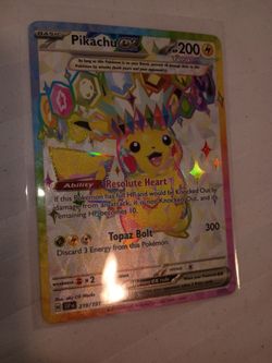 PIKACHU EX SURGING SPARKS HOLO